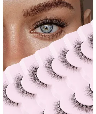 Obrázok produktu pre Umelé riasy, prírodný vzhľad, 7 párov, dĺžka 6-13 mm