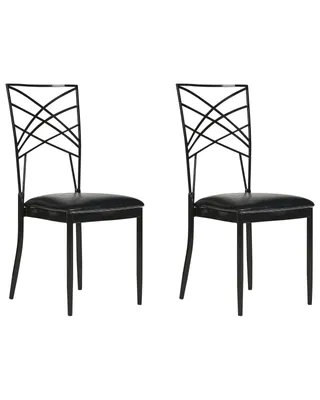 Produktbild von BELIANI Esszimmerstuhl 2er Set Schwarz Metall Elegant Modern Trendy