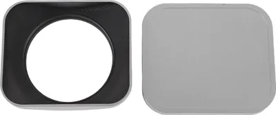 Immagine prodotto di Paraluce per fotocamera in lega di alluminio, lavorazione di precisione CNC, protezione con cappuccio, colore argento, 52 mm