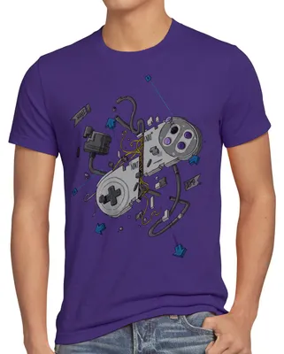 Produktbild von style3 16-Bit Controller T-Shirt Herren snes kart yoshi luigi mario
