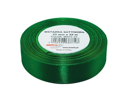 Zdjęcie produktu dla Wstążka satynowa zielona 25mmx32m