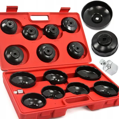 Immagine prodotto di Set-kit chiave a tazza filtro olio motore auto, chiavi coppe, smontaggio filtri 14 pezzi