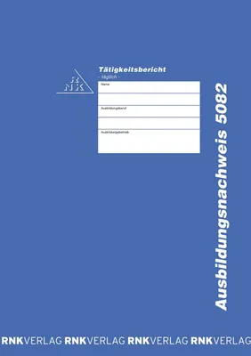 Immagine prodotto di RNK Verlag 5082 Ausbildungsnachweis-Block täglich, alle Berufe, 28 Blatt, DIN A4