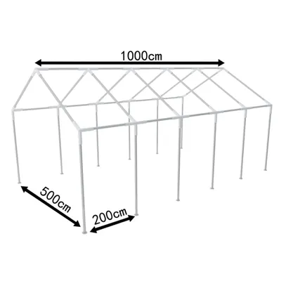Image de vidaXL Cadre en acier pour tente de réception 10 x 5 m