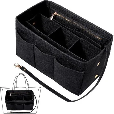 Produktbild von Schwarze Taschenorganizer mit Reißverschluss und Innenfächern