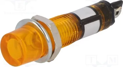Obrázek produktu pro 5x Kontrolní světlo: konkávní, neonové, 12VAC, oranžové, -25 ÷ 70°C, kontrolní světlo