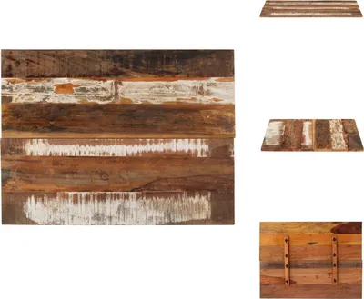 Produktbild von vidaXL Tischplatte Rechteckig 60x80 cm 15-16 mm Altholz Massiv - Tischplatten