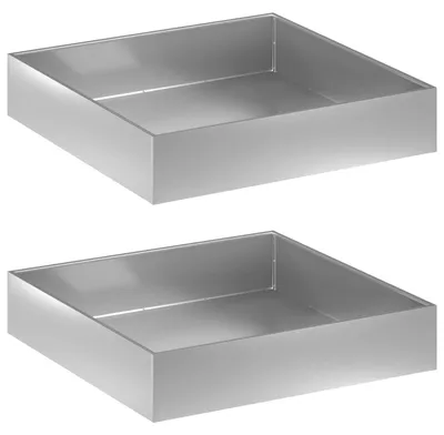 Produktbild von vidaXL Garten-Pflanzgefäß 2 stk. Silber 80 x 80 x 20 cm