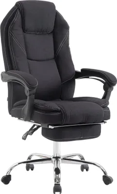Produktbild von Ergonomischer Bürostuhl - Bürostuhl - Verstellbare Rückenlehne und Fußstütze | Farbe: Schwarz