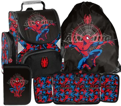 Produktbild von SPIDEY SPIDERMAN Schulranzen set 3in1 Ranzen rucksack Federmappe Turnbeutel SPIDER-MAN fur JUNGEN FÜR SCHULKINDER SCHULRANZEN FEDERMAPPE TURNBEUTEL