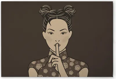 Produktbild von TADESSI Leinwandbild Asiatisch - Wandbild 120 x 80 cm - Kunstdruck auf Leinwand in Braun Grau - M1-No.50990