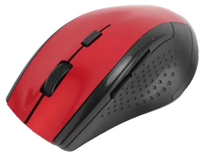 Image de Souris sans fil 2,4 GHz avec récepteur USB – Souris optique compacte haute précision pour ordinateur portable et PC de bureau – Rouge