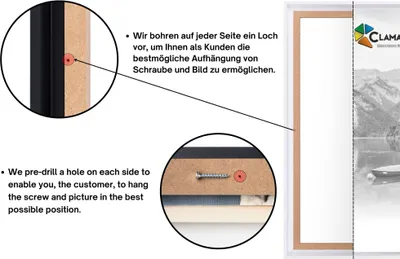 Produktbild von Schattenfugenrahmen Keilrahmen Bilderrahmen für Leinwände | Weiß Matt | ohne Glasscheibe und Rückwand, Größe:84.1x59.4