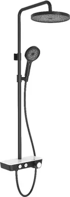 Produktbild von kielle Oudee - Sprchový set s termostatom, 260 mm, 3 prúdy, čierna/biela 20602004