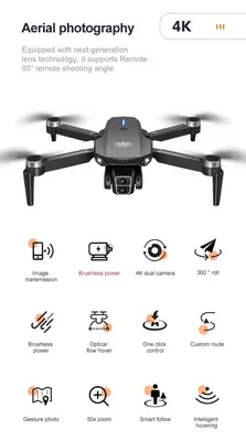 Zdjęcie produktu dla E88Plus – dron quadkopter RC – kamera HD 720p – FPV Wi-Fi – silnik bezszczotkowy – zasięg 200 m – czas lotu 5–10 min – kolor czarny