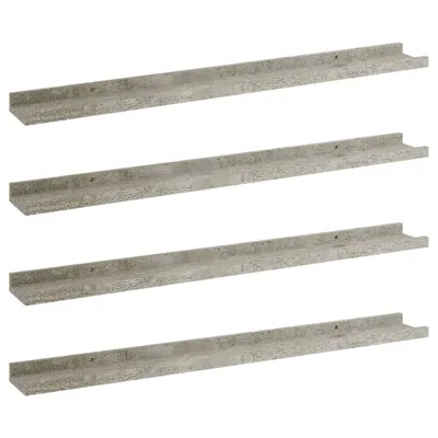 Produktbild von Wandregale 4 Stk. Betongrau 80x9x3 cm