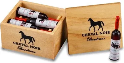 Immagine prodotto di Set di cassette per vino in miniatura con bottiglie esclusive per collezionisti