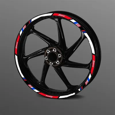Image de Autocollants réfléchissants pour jantes de moto