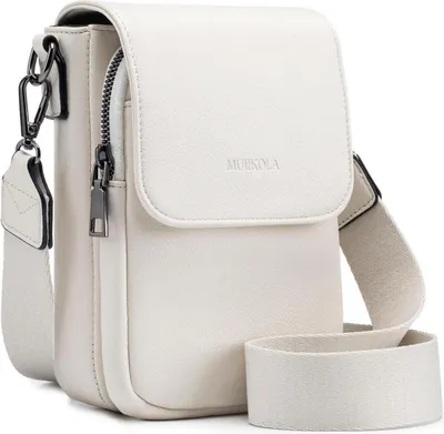 Immagine prodotto di MUIIKOLA borsa da donna per cellulare con blocco RFID borsa a tracolla in pelle con tracolla larga