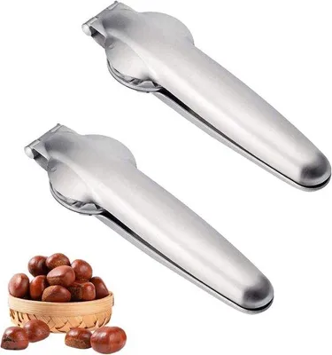 Produktbild von Nussknacker - Geeignet für Kastanien und Walnüsse - 2 Stück - Edelstahl