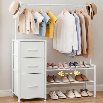 Image de Organisateur de vêtements haut avec portant extensible