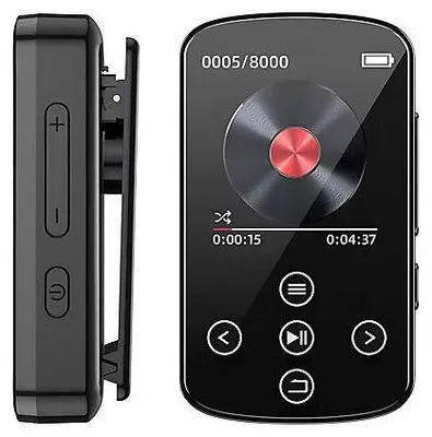 Produktbild von AIORBER MP3 Bluetooth 5.4 Musikplayer, MP3-Player, mit HIFI Klang, Sportclip, FM Radio, 1,54 Zoll Touchscreen, 3,5 x 1,8 x 6 cm, Schwarz