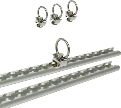 Produktbild von Zurrschienen Set 2x60cm 6-teilig Fitting mit Öse & Befestigungsmaterial