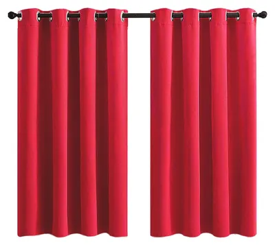 Produktbild von Solidchoice – Verdunkelungsstoffbahn mit Ösen – Wärmeisolierung und Verdunkelung, Rot, 140 x 200 cm