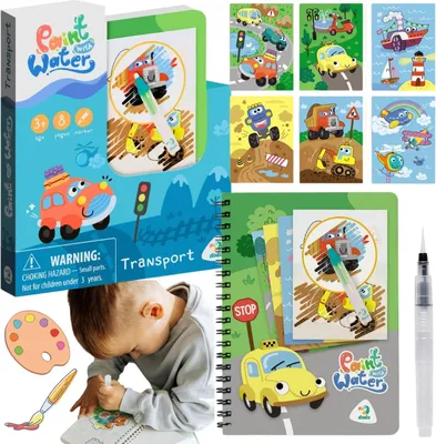 Produktbild von Wassermarker-Malerei Malvorlage "Transport" Set für die Kleinsten 300309