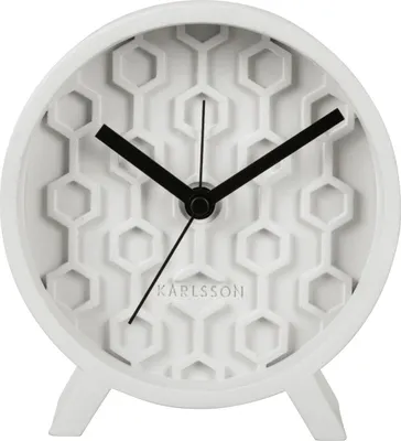 Produktbild von Karlsson - Wecker Honeycomb - Weiß - Ø13cm