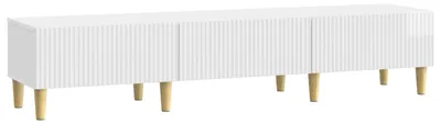 Image de Meuble TV Blanc brillant 147 x 34,5 x 30 cm Bois d'ingénierie