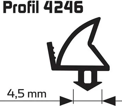 Produktbild von Ellen Renovierungs-Flügelfalzdichtung sw Profil25m, 4246 für KF-Fenster und Türen Silikon