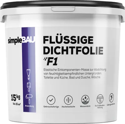 Produktbild von SimpleBau flüssige Abdichtungsfolie Dichtungsmasse für Bad und Küche, 15kg