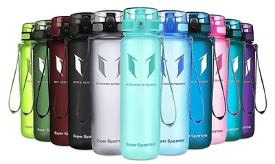Immagine prodotto di Borraccia Super Sparrow - Borraccia in Tritan - 750 ml - Senza BPA - Borraccia sportiva ideale - sport, acqua, bicicletta, fitness, università, outdoor - Leggera, sostenibile
