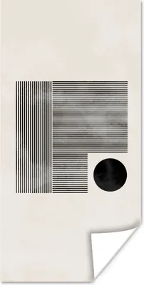 Produktbild von MuchoWow® Poster Quadratisch - Minimalismus - Abstrakt 60x120 cm - Wandschmuck