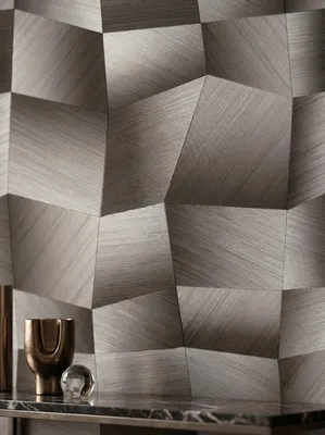 Newroom Vliestapete Melmova Grau Schwarz Geometrisch, Wohnbeispiel