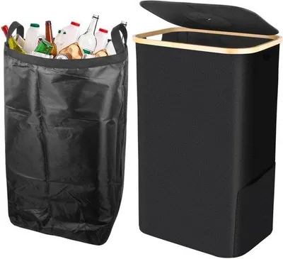 Produktbild von Recyclingbehälter - Abfallbehälter - Mülltrennung - Mit Deckel - 100 Liter - Schwarz