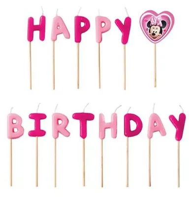 Produktbild von Minnie Maus Happy Birthday Geburtstagskerzen Lizenzware - Einheitsgröße