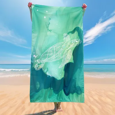 Image de Serviette de plage en microfibre, à séchage rapide et anti-sable