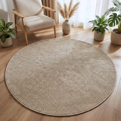 Immagine prodotto di Carpetsale24 Tappeto Soggiorno Tinta Unita Bouclé Anelli Stile Scandi Robusto Morbido per Camera da Letto, Dimensioni: 200 cm Rund