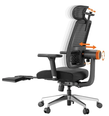Zdjęcie produktu dla Ergonomiczne krzesło biurowe - Krzesło biurowe z podparciem dla pleców - Krzesło do pracy w domu - Krzesło do biura