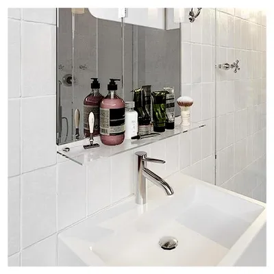 Produktbild von Wandregal aus Glas 60x17,8 cm für das Badezimmer