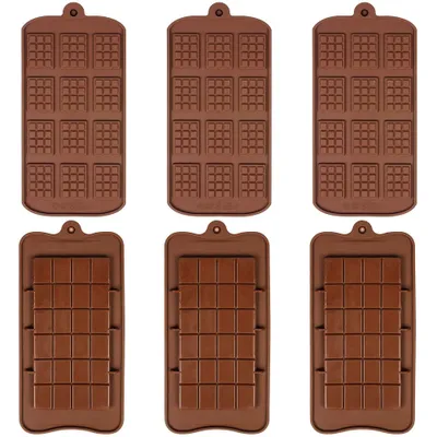 Produktbild von Schokoladenformen, 6 Packungen Lebensmittelqualität, antihaftbeschichtet, Silikon, Eiweiß und Energieriegel, Süßigkeiten-Formen