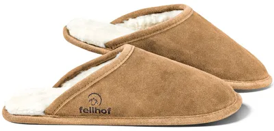 Produktbild von Fellhof Trendy Unisex Lammfell-Pantoffel Beige (Natur), 3201-NAT - Gr. 46-47