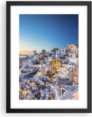 Produktbild von Gerahmtes Poster - Schwarzer Rahmen - Griechenland Insel Sommer - 30x40 cm - Wand Bild - Wanddeko - Wandbilder - Wandposter - Bilderrahmen - Bilder - Kunstdruck - Wandbild - P2BPA30x40-4062