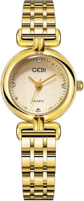 Produktbild von findtime Damenuhr Gold, stilvolle Gold Armbanduhr für Damen, wasserdicht und ideal für den täglichen Gebrauch.