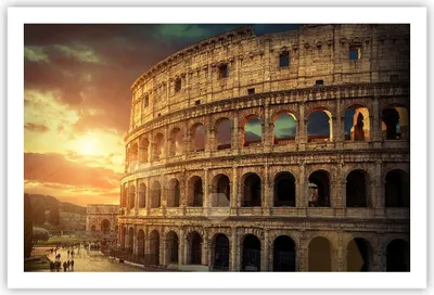 Produktbild von Poster - Poster ohne Rahmen - Coloseum Roma Architektur Italien - 91,5x61 cm - Wand Bild - Wanddeko - Wandbilder - Kunstposter - Wandposter - Bilder - Kunstdruck - Wandbild - P2XAA91x61-2966