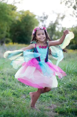 Produktbild von Blüten-Feenkleid mit Flügeln Grösse M (4-6 Jahre)