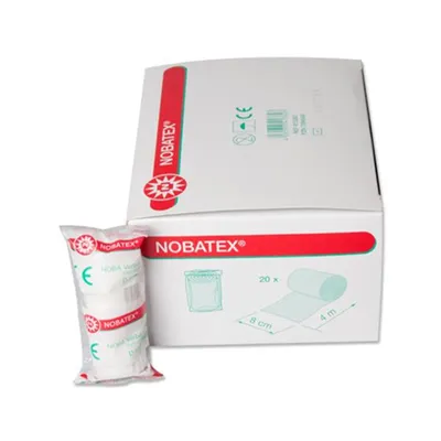 Zdjęcie produktu dla NOBA Nobatex bandaż elastyczny z gazy w folii 20 sztuk 4 m x 8 cm