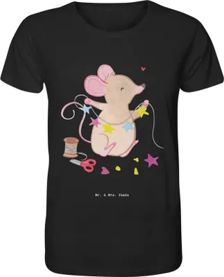 Produktbild von Mr. & Mrs. Panda Tshirt Maus Basteln Größe M - Schwarz - Geschenk, T-Shirt, Kreatives, Oberteil, DIY, Herren, Shirt, Jersey-Shirt